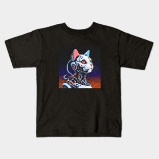 Cyborg Cat Kids T-Shirt